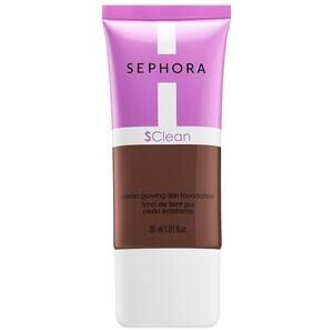 Sephora SClean Glowing Skin Foundation, #39 Deepest Dark with neutral UNDERTONES